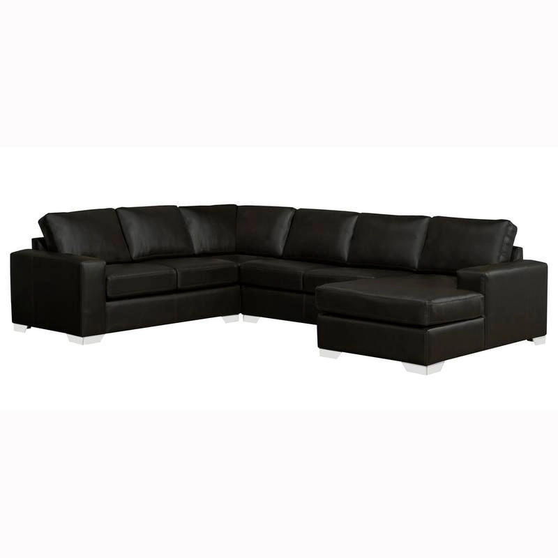 Mitchell Modern Premium Top Grain Italian Leather Sectional Sofa