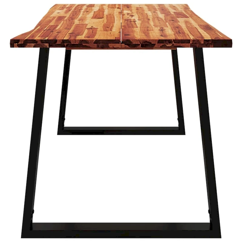vidaXL Dining Table with Live Edge 78.7x35.4x29.5 Solid Wood Acacia