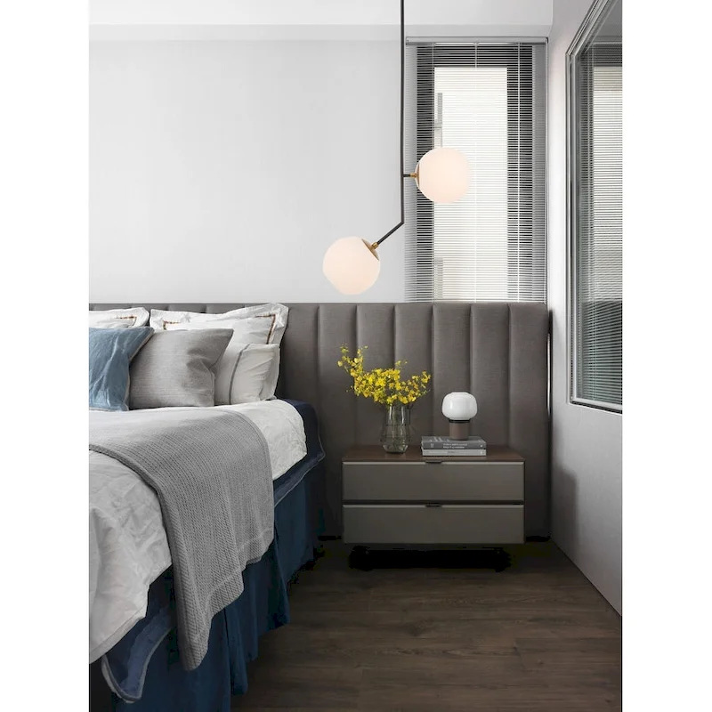 Bastina 20-Inch 1-DownLight Frosted Glass Pendant