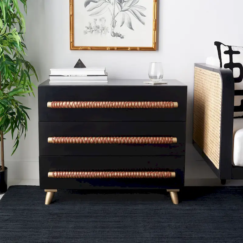 SAFAVIEH Audra 3-Drawer Storage Bedroom Chest.