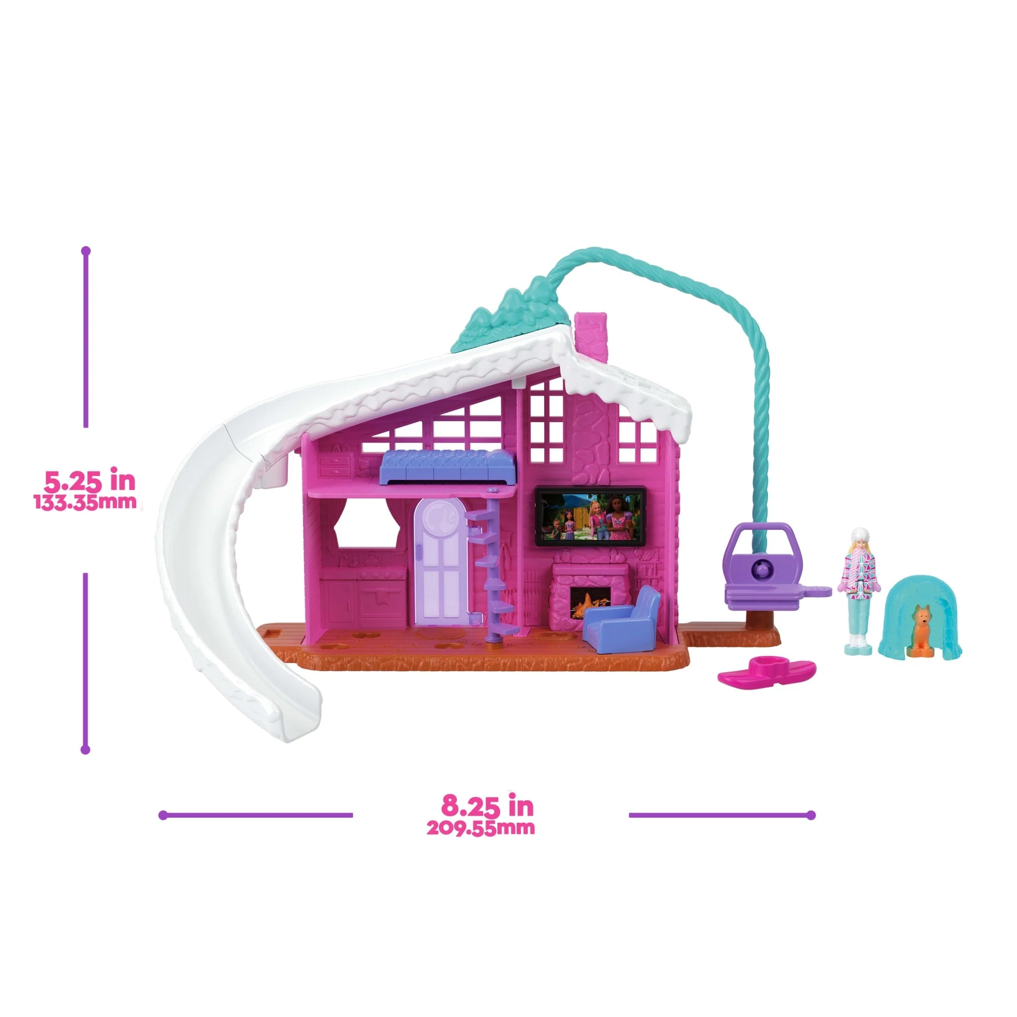 Barbie Mini Barbie Land Doll House Playsets With 1.5-Inch Doll, Furniture & Accessories