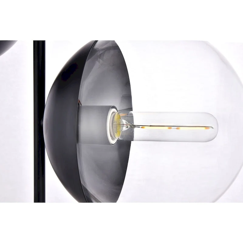 Modern 2-light 17-inch Double Bubble Pendant w/ Clear Glass