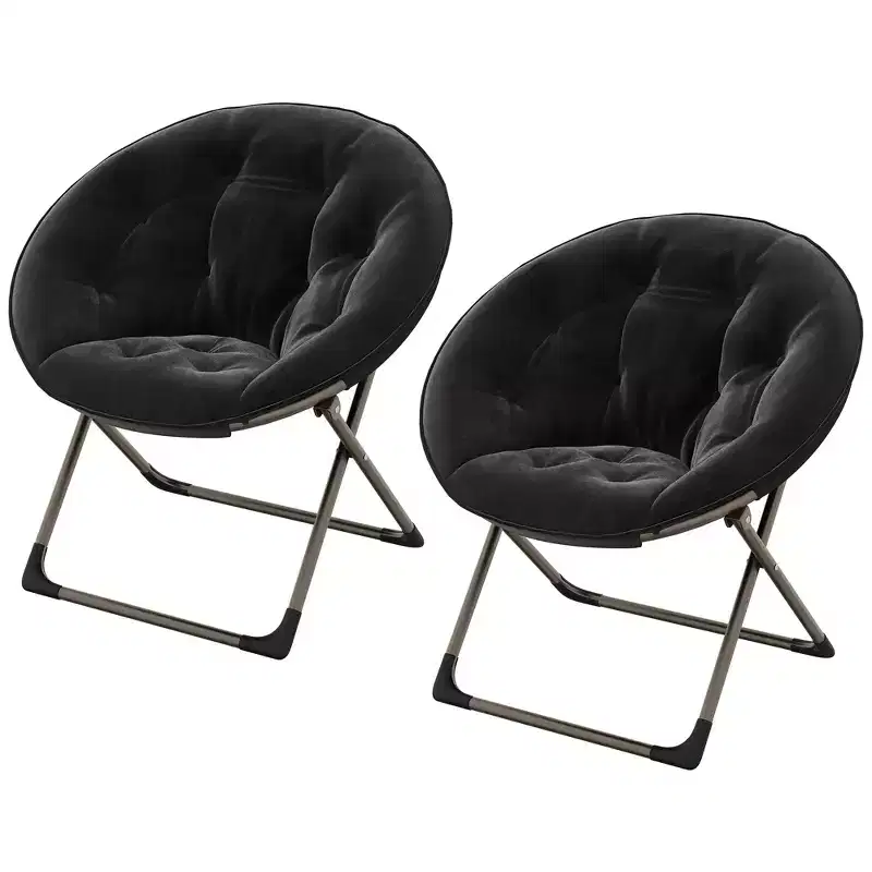 Faux Fur Saucer Chair, Folding Style, 1-Person