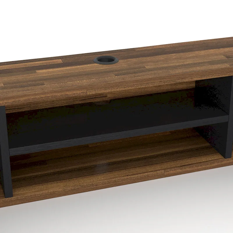 Mid-Century Modern 71-inch 4-Shelf Floating TV Console