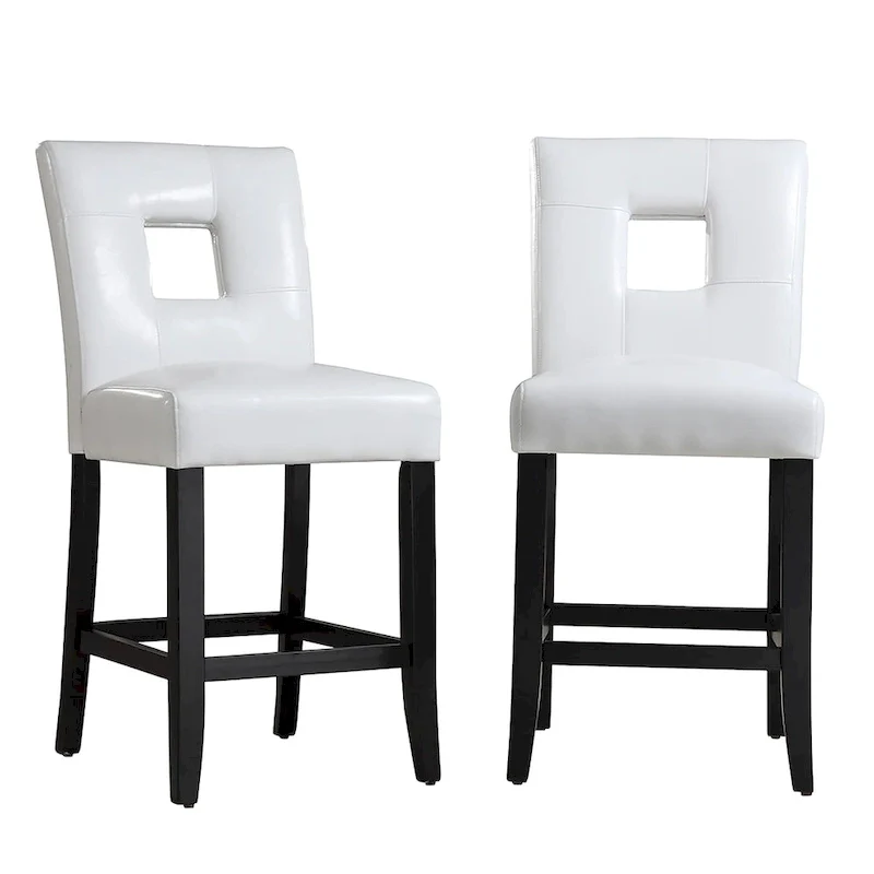 Brda Keyhole Counter Height High Back Stools (Set of 2) - Stool