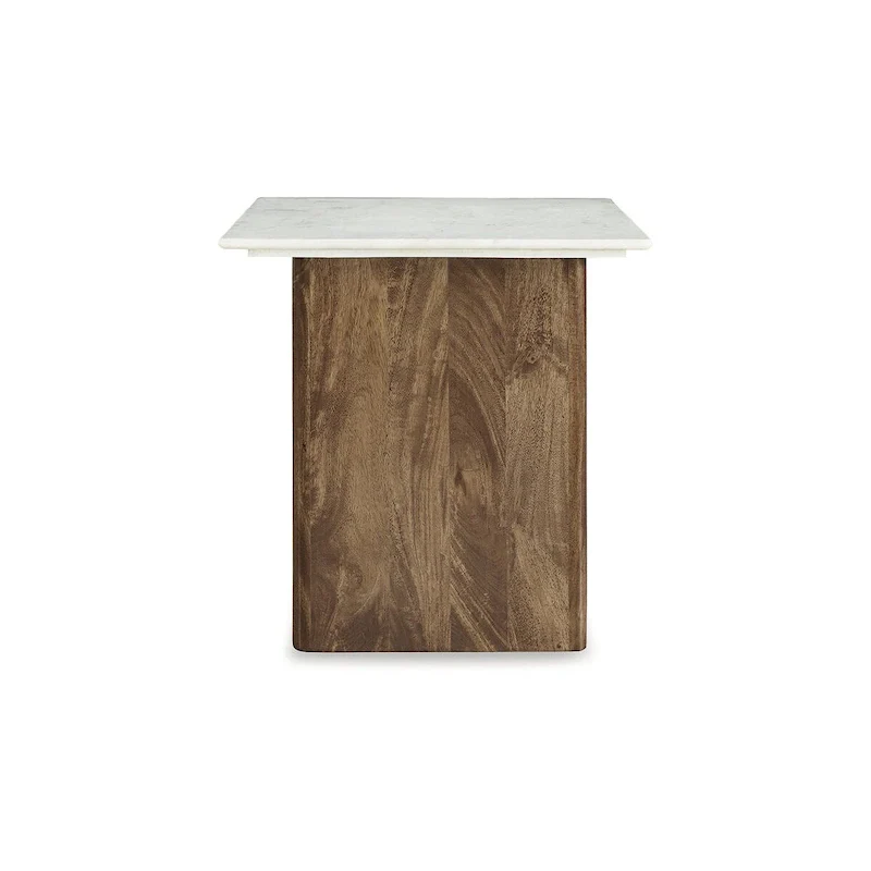 Light Brown/White End Table - 23.13W x 23.13D x 22.63H