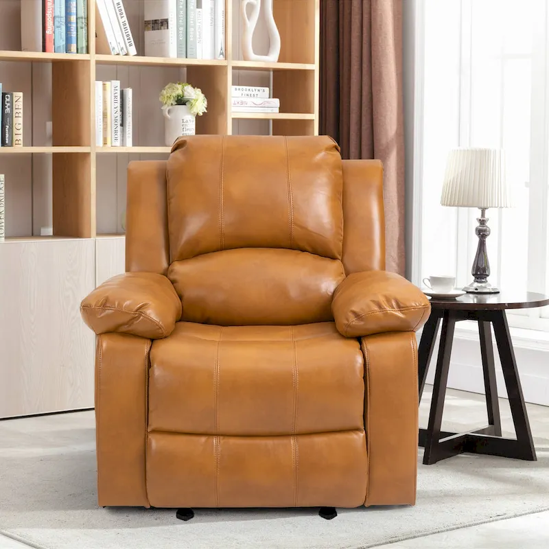 Clihome Faux Leather Recliner Chair with Massage