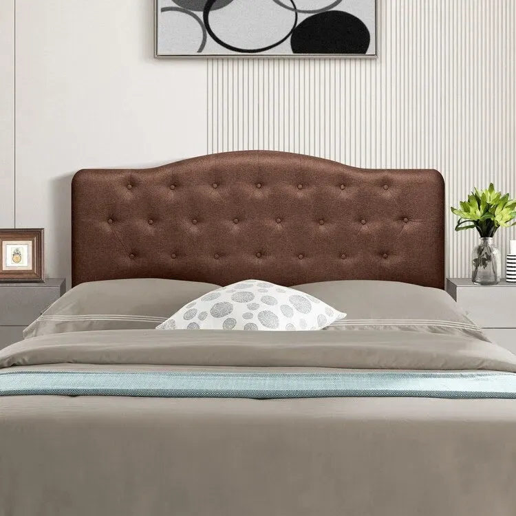 Cecilia Button Tufted Upholstered Headboard, Height Adjustable Headboards,Bed Backboard Premium Padded Fabric Headboard