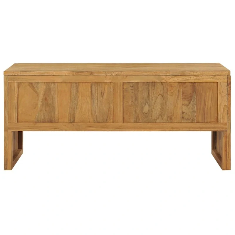 vidaXL TV Stand 39.4x13.8x17.7 Solid Wood Teak