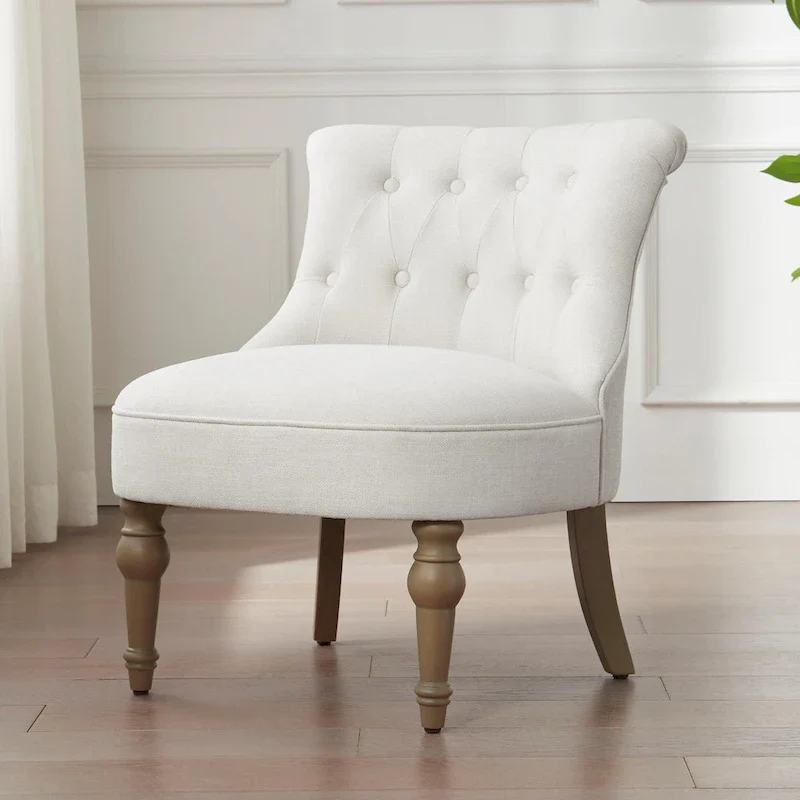 Tufted Upholstered Accent Chairs Set of 2