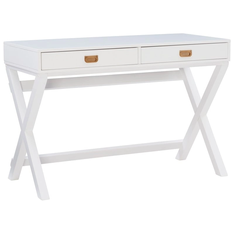 Poppy White X-base Writing Desk