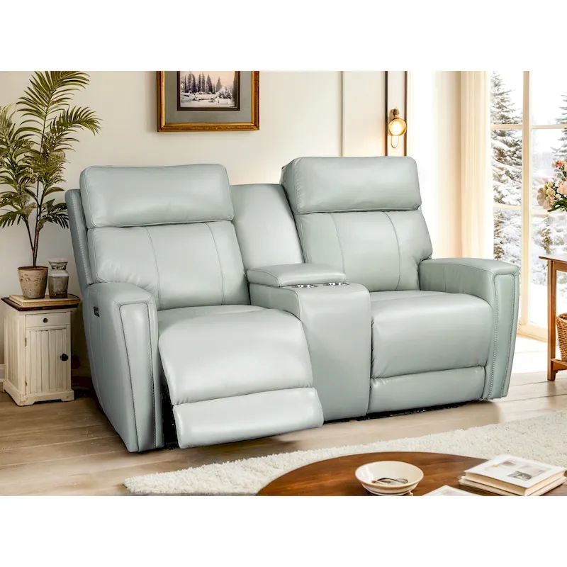71.5 Leather Zero Gravity Power Recliner Loveseat Sofa with Power Headrest, USB&USB-C Port