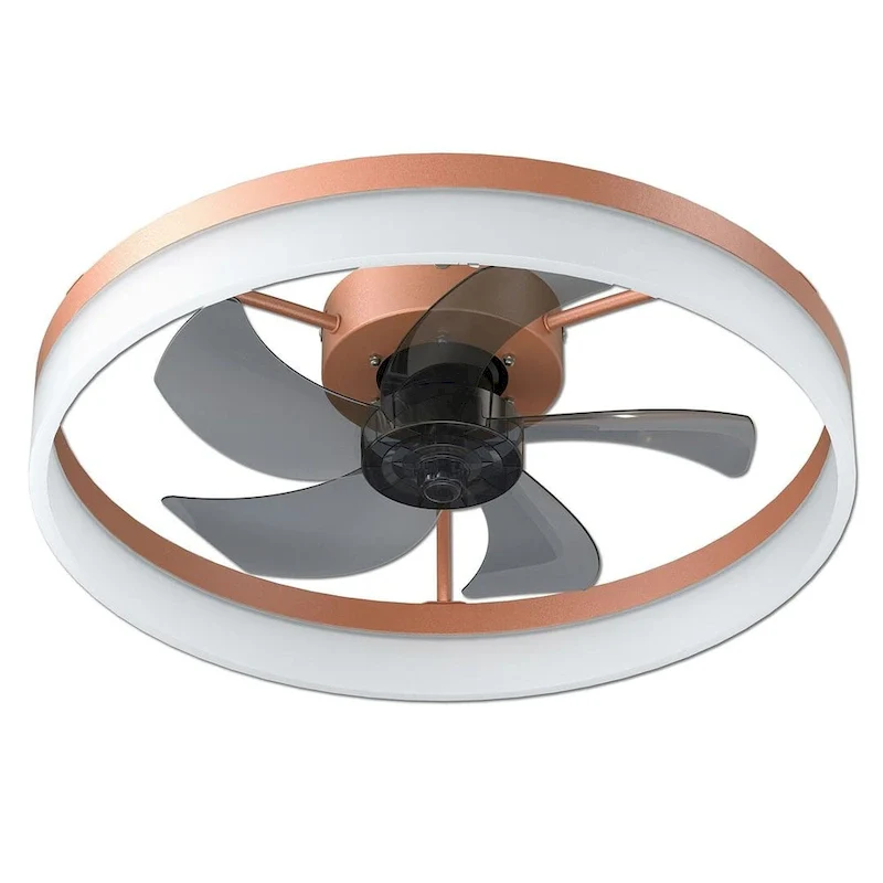 Modern Dimmable LED Recessed Mount Ceiling Fan Light with Remote Control
