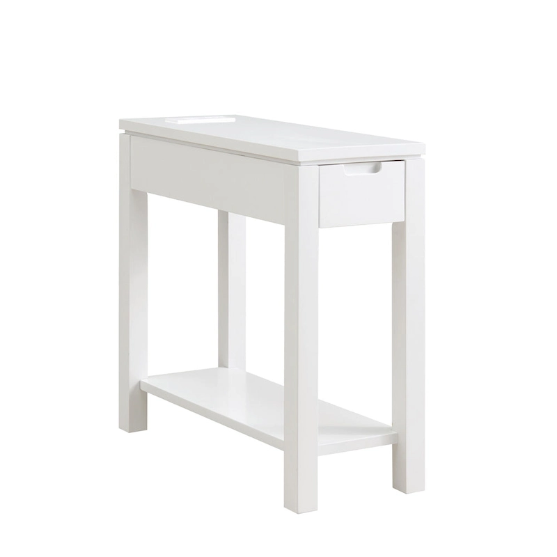 Leick Home Charging Cade Wood Side Table with Drawer