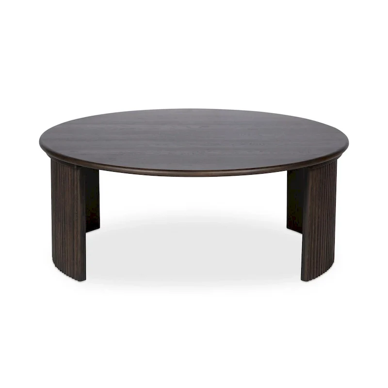 NADAAL STUDIOS Pence, Small Oval Coffee Table, Dark Brown