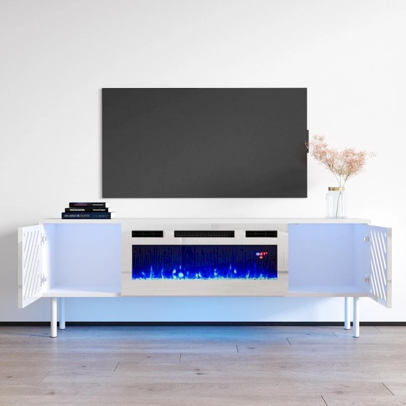 Laser WH-EF Electric Fireplace 63  TV Stand