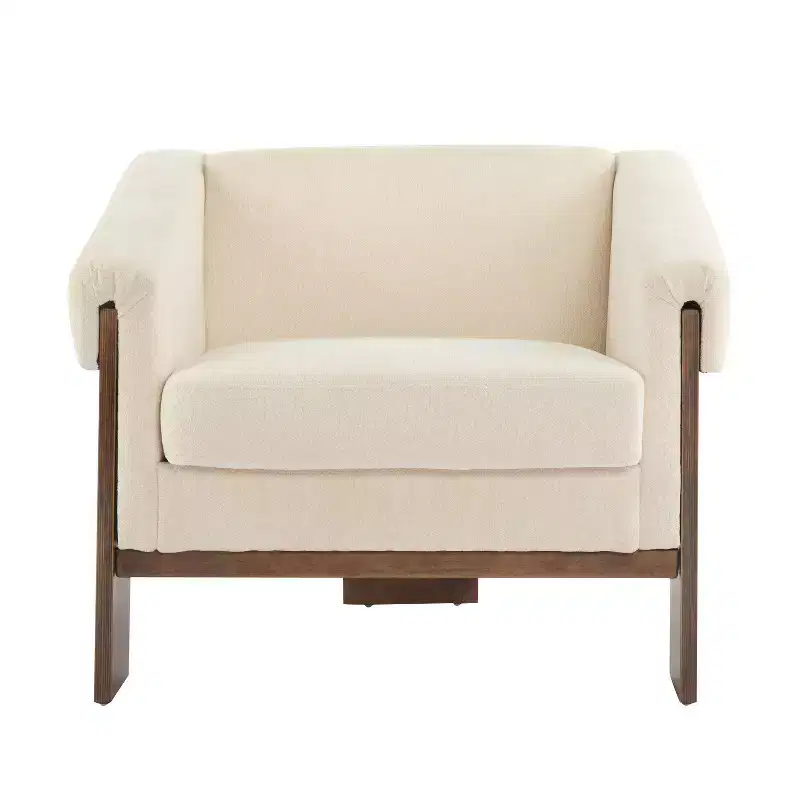 Christopher Knight Home Logan Mid-Century Modern Wooden Upholstered Accent Chair