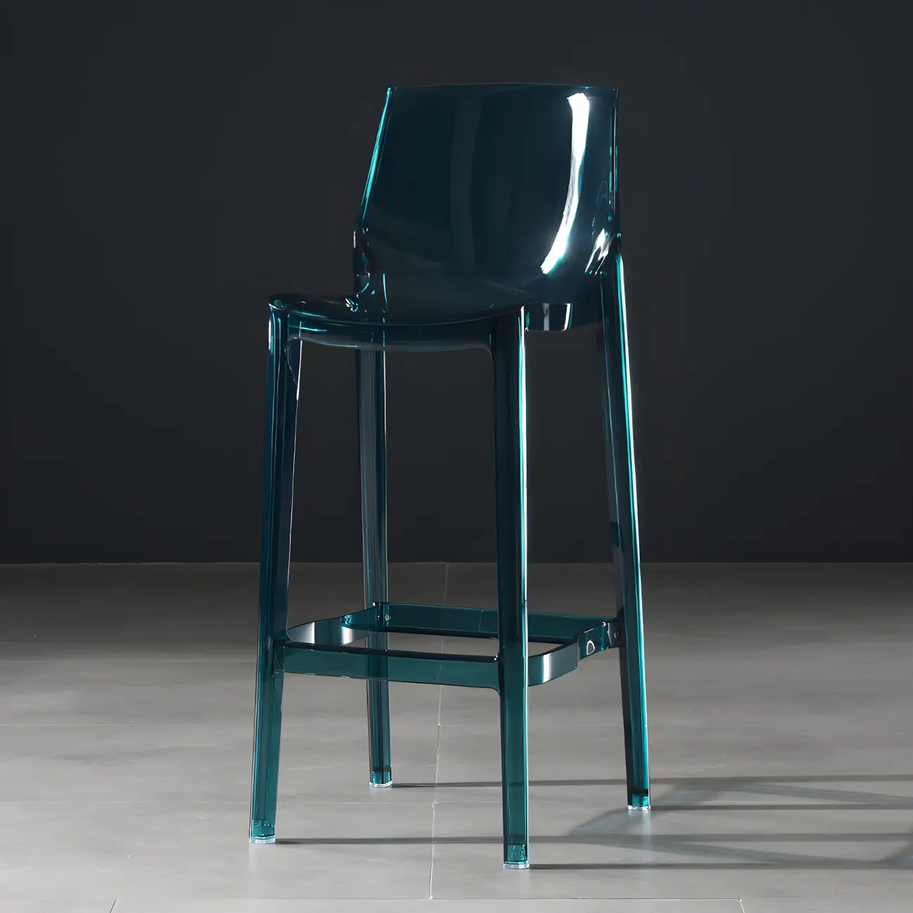 Modern Acrylic Transparent Chic Rectangle Durable Bar Stool