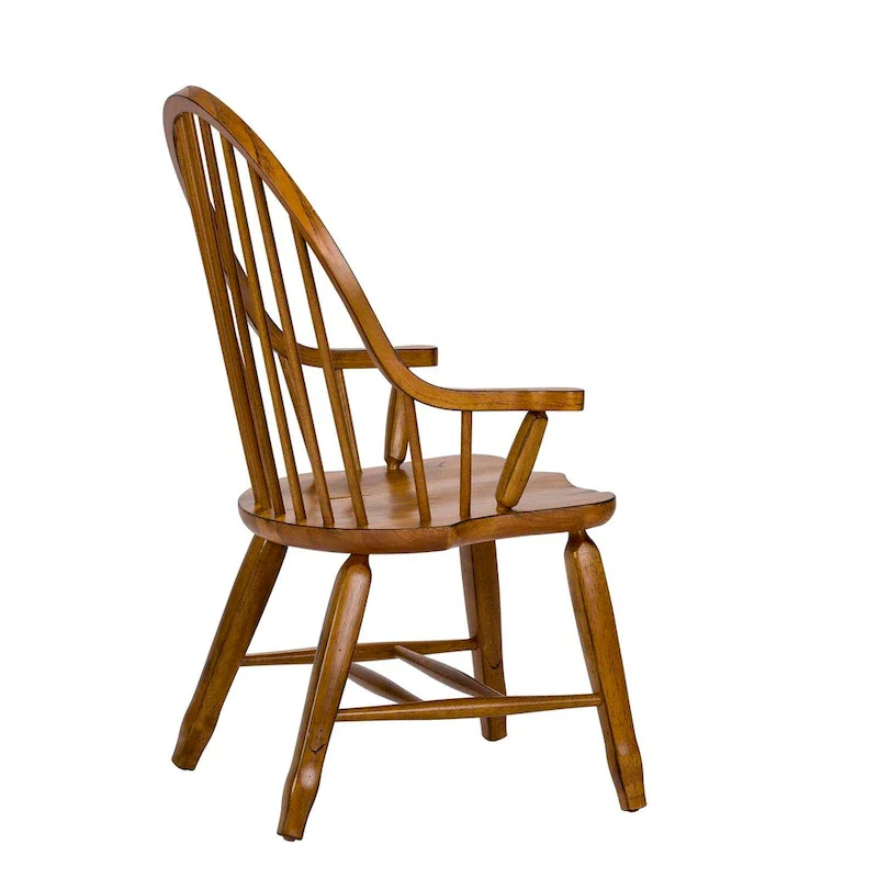 Rustic Oak Bow-back Armchair