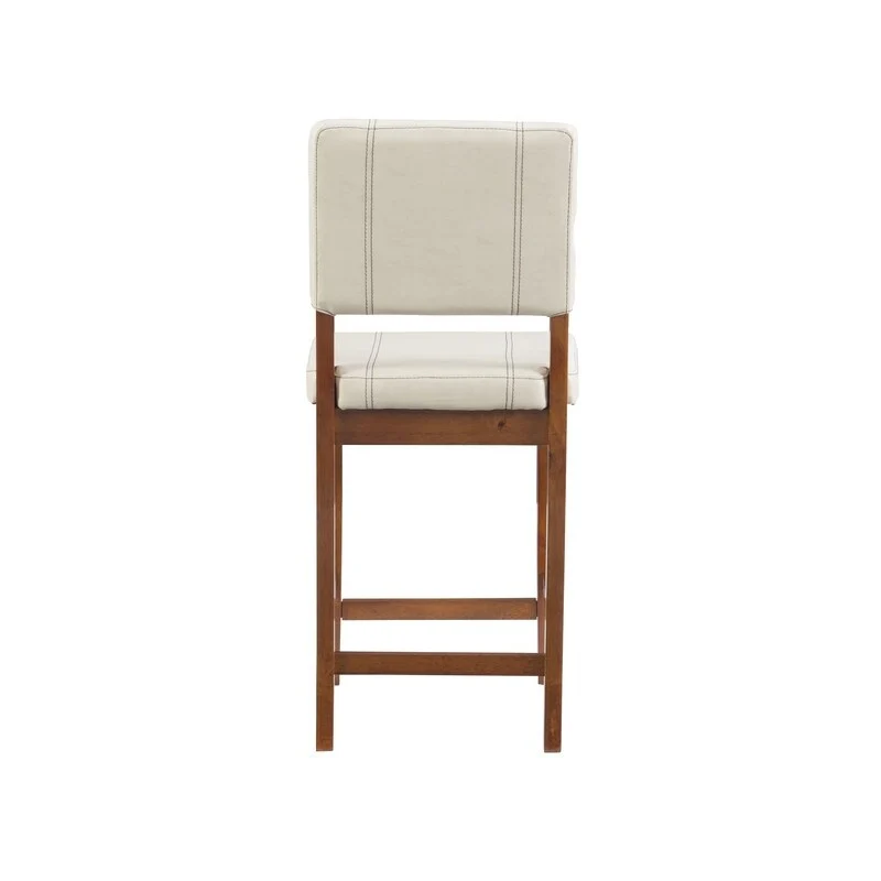Milano Faux Leather Cream Counter Height Bar Stool