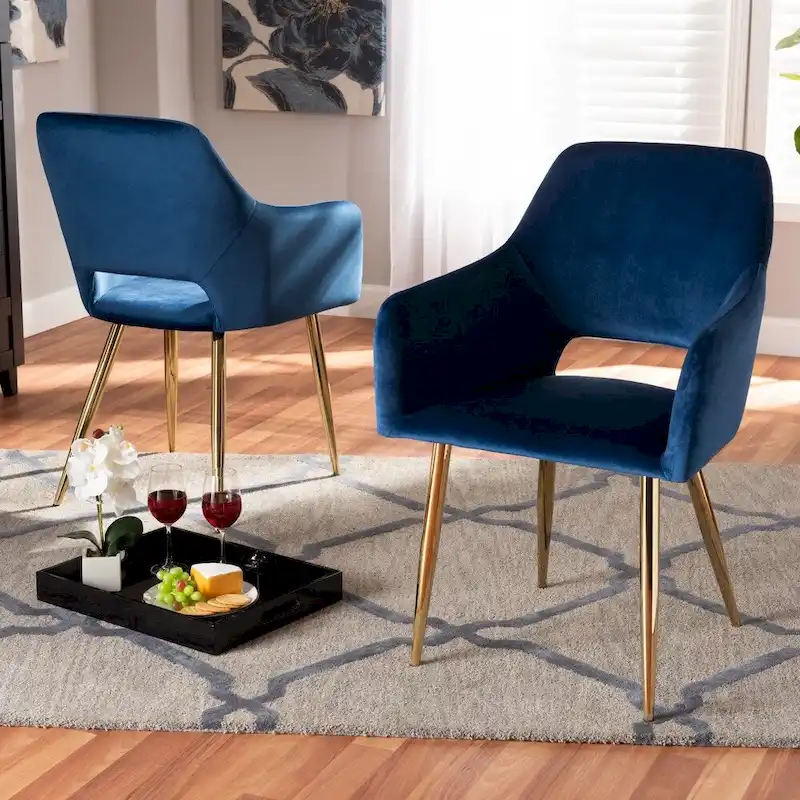 Germaine Glam and Luxe Upholstered 2-Piece Dining Chair Set