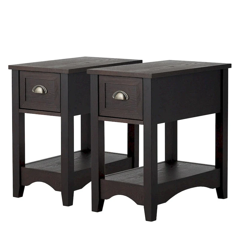Modern-Style Side Table / Coffee Table (2-Piece Set), Compact Design with Drawer — 13