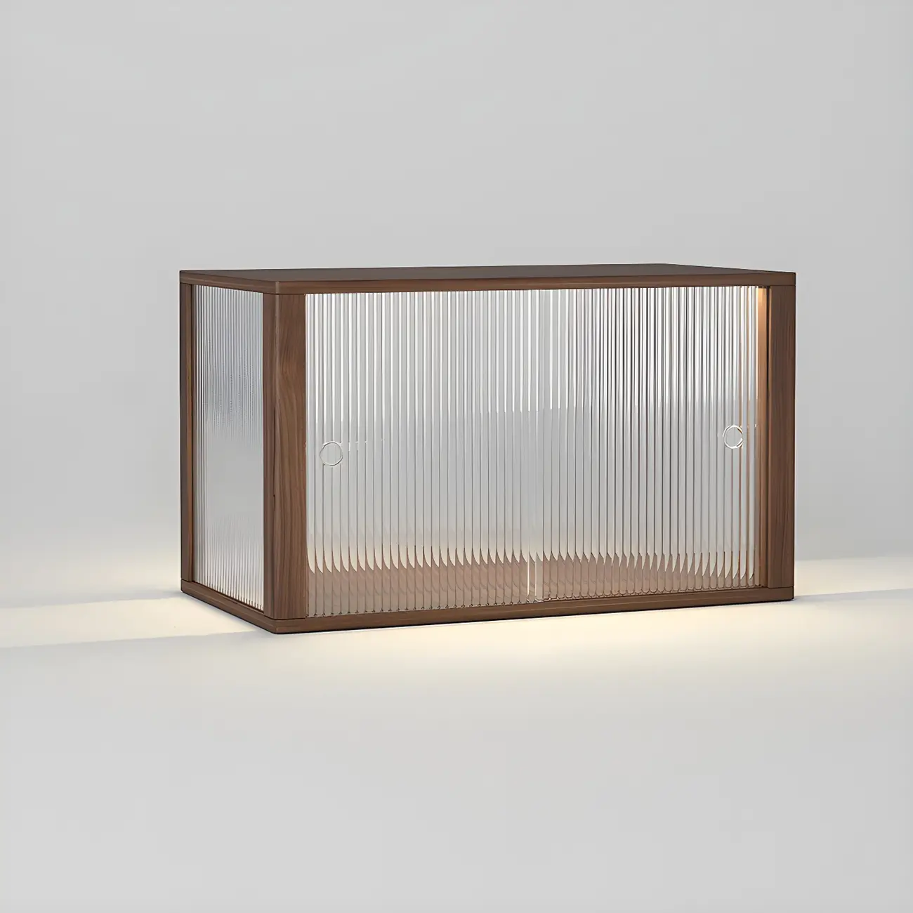 Small Wooden Glass Display Cabinet for Tabletop