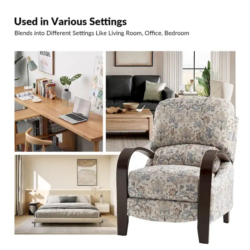 Rita Genuine Leather Manual Recliner by Hulala Home