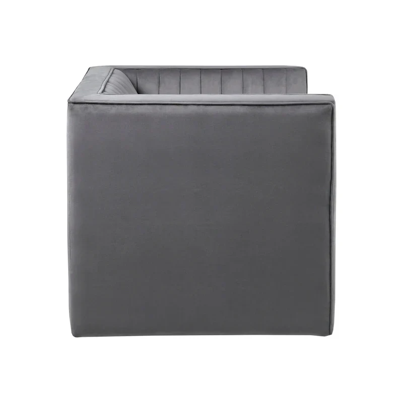 Madison Park Gayley Channel Tufted Swivel Armchair