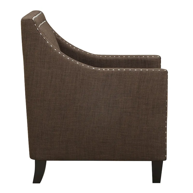 Erica Accent Armchair with Chrome Nailhead Trim