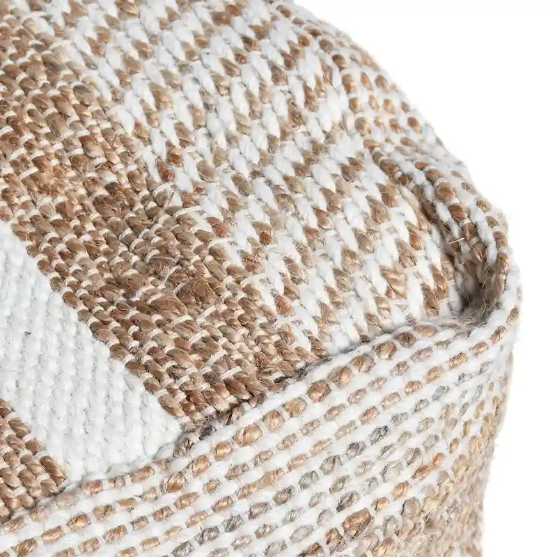 Caiman Handcrafted Boho Fabric Pouf by