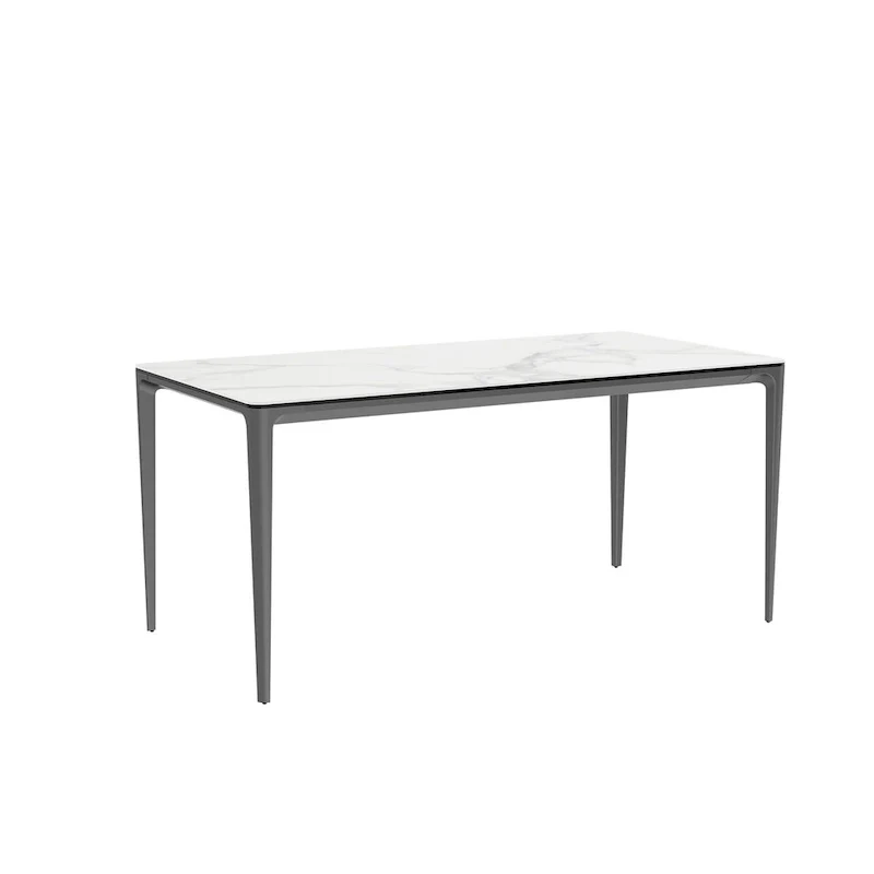 Luxurious Italian Marble Dining Table Sintered Stone Top Rectangular - 61.81x11.42x11.81 inch