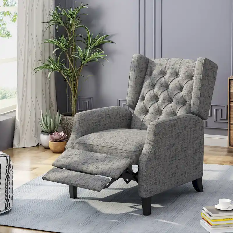 Keating Traditional Wingback Recliner by Christopher Knight Home