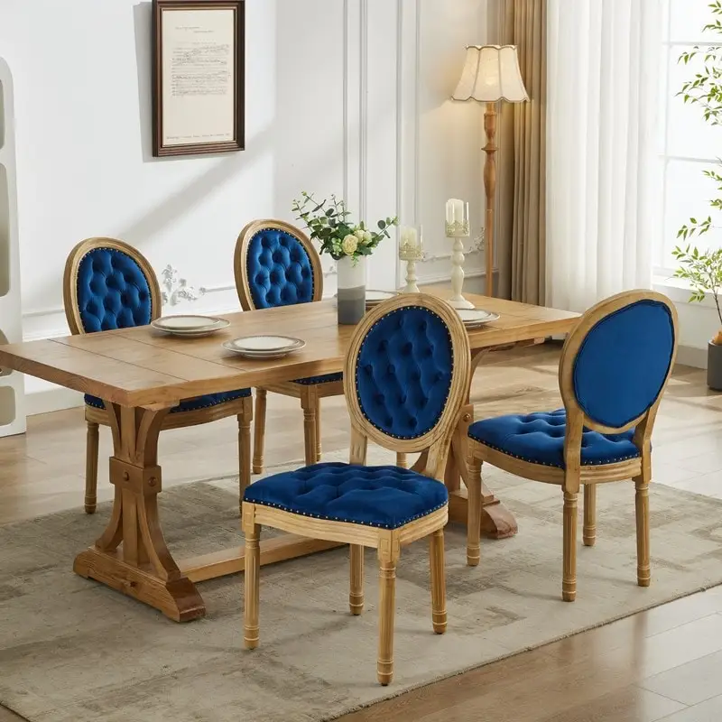 French Dining Chair with Nailhead Trim Set of 6