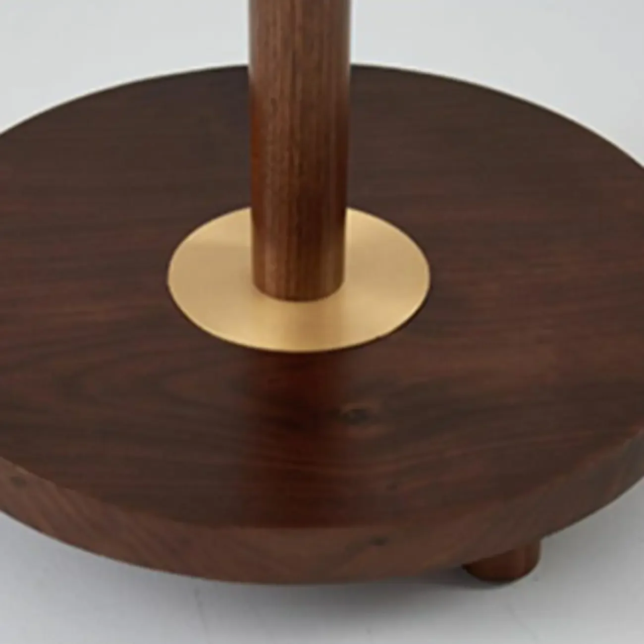 Elegant Metal Round Base Cone Fabric Shade Table Lamp