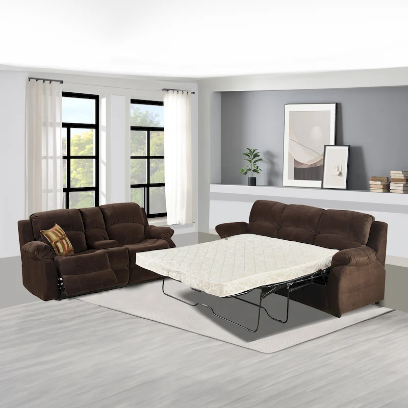 Tracey 2-Piece Transitional Queen Sofa Bed Set