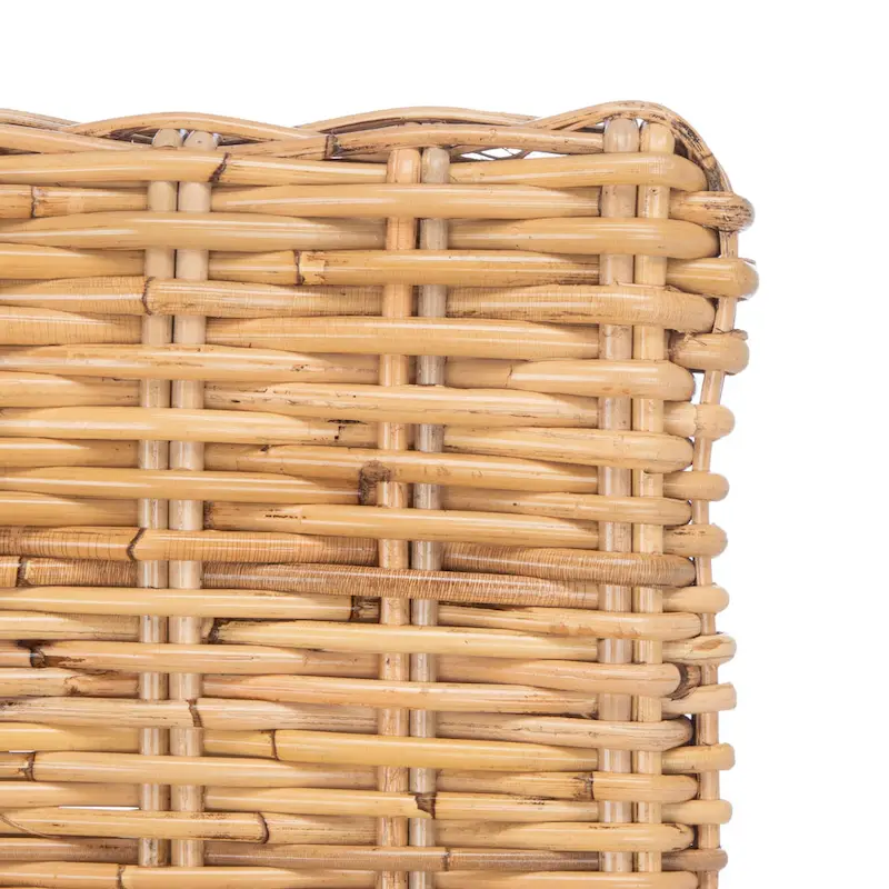 SAFAVIEH Winnifred Coastal Rattan Accent Chair with Cushion - 18.5 W x 22.8 L x 38.2 H - 19Wx23Dx38H