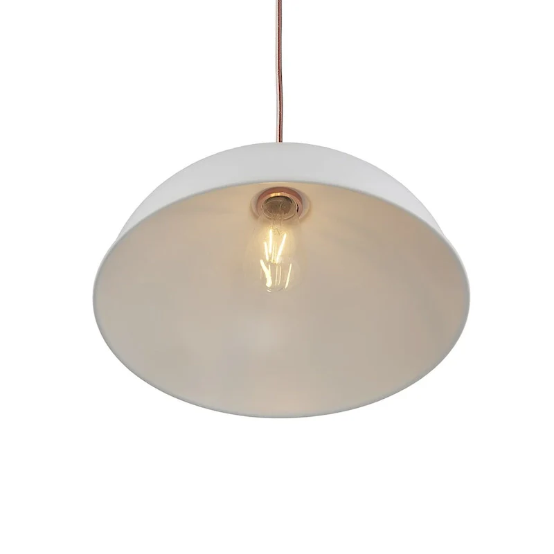 Simple style White iron 1 Lt pendant 14 inch