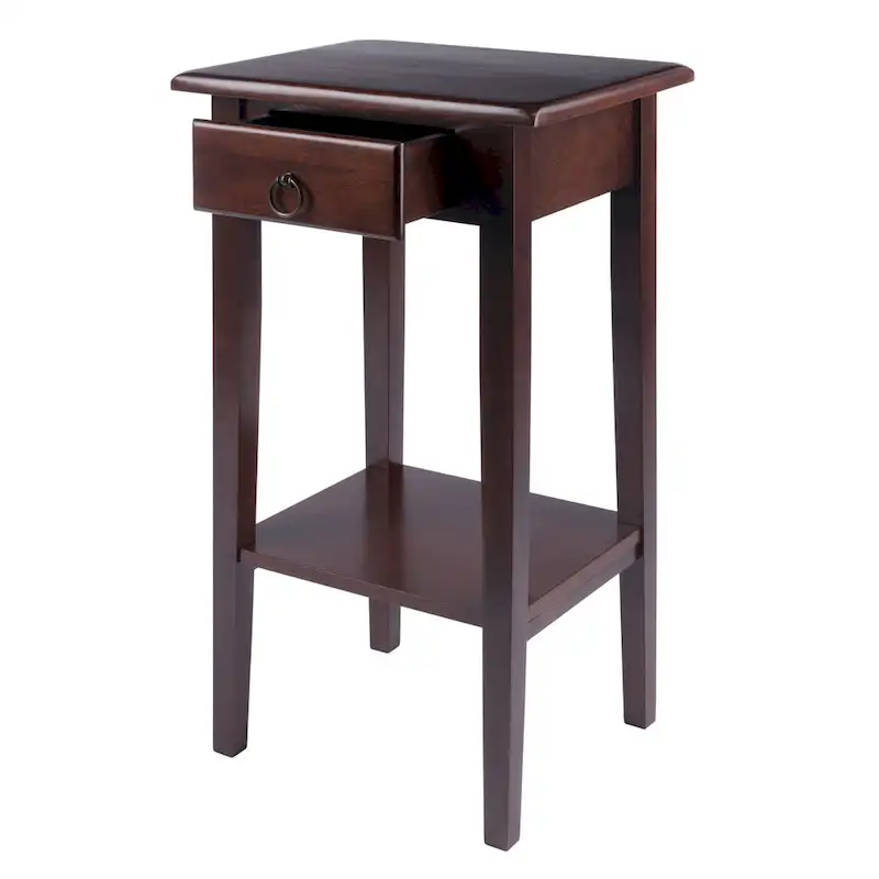 Regalia Accent, Side Table, Walnut - 17 W x 14 D x 29.50 H