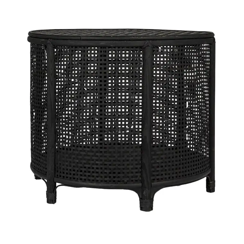 Bamboo and Rattan Accent Table