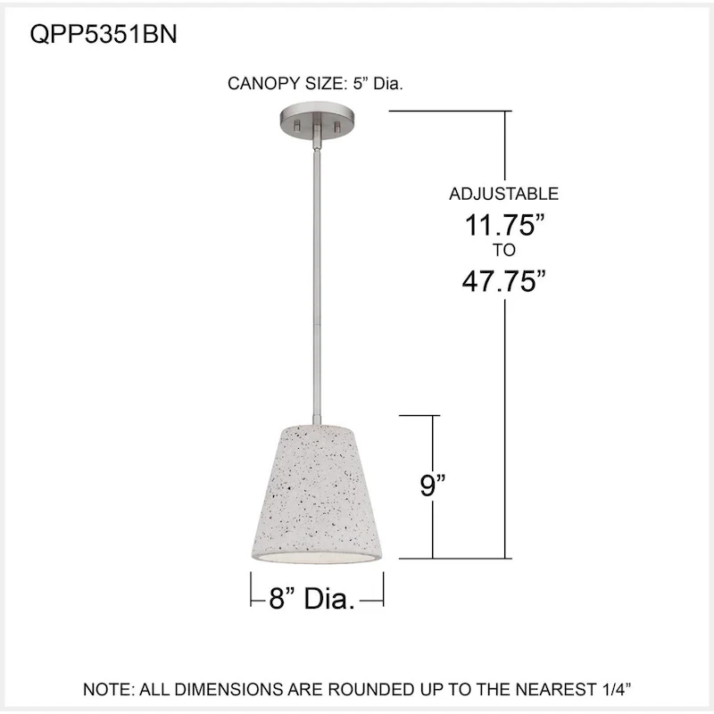 Hazel 1-Light Brushed Nickel Mini Pendant