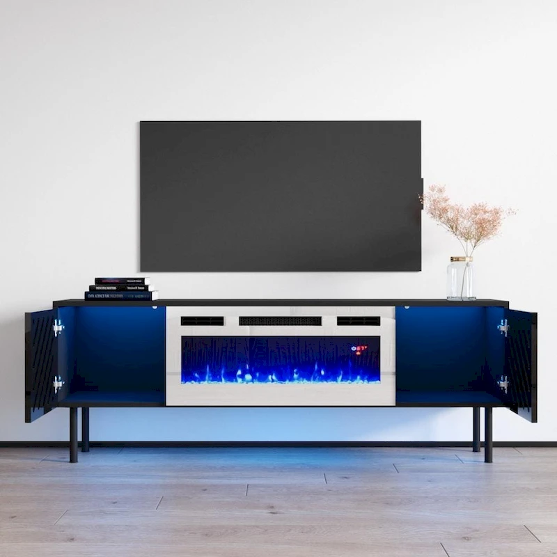 Laser WH-EF Electric Fireplace 63  TV Stand