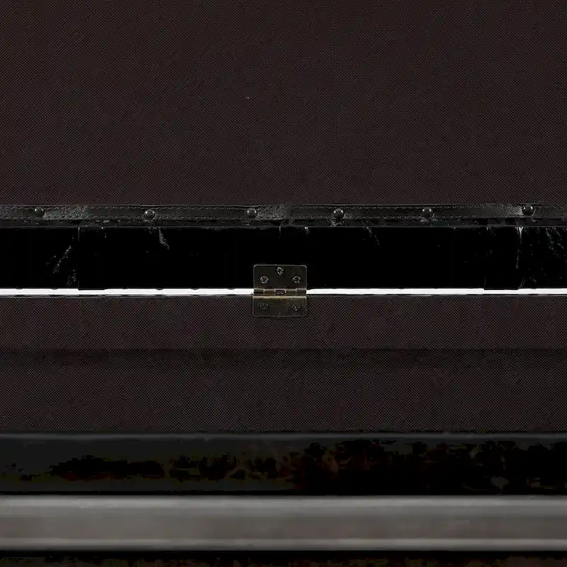 Upholstered Faux Leather Retro Speaker Styling Bench