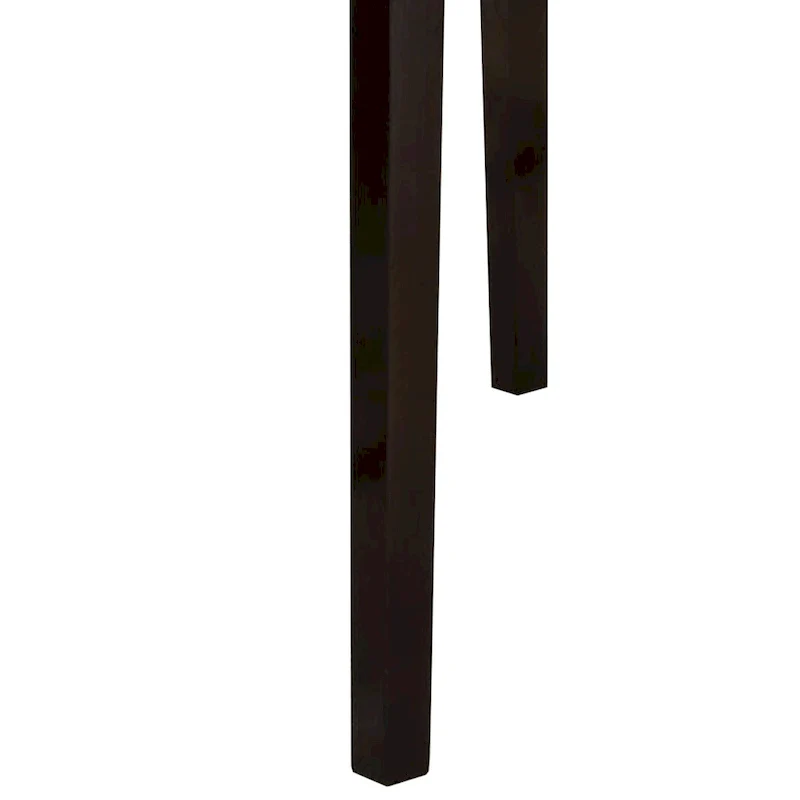 Spacious Wooden High Table Faux Marble Top Brown