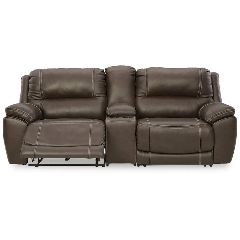 Signature Design by Ashley Dunleith 3-Piece Power Reclining Sectional Loveseat with Console