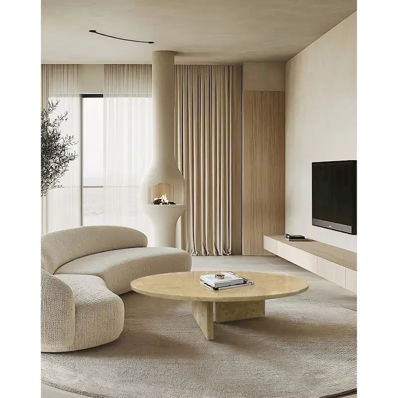 35.4 Natural Marble Stone Coffee Table