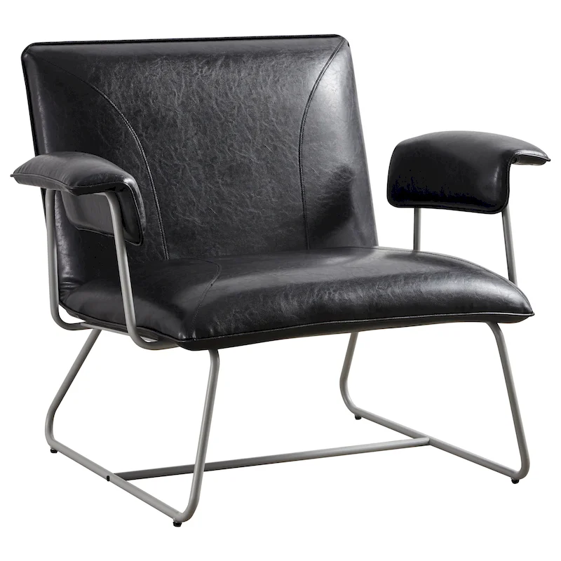 Corvus Deborah Bonded Leather Lounge Arm Chair