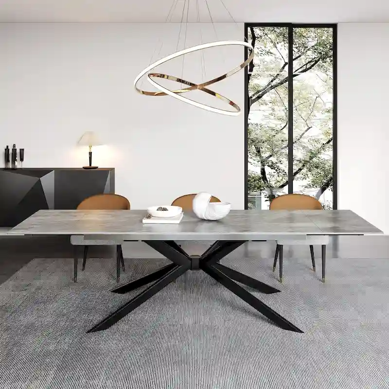 110.24  Extendable Rectangular Sintered Stone Dining Table - 78.74  to 110.24