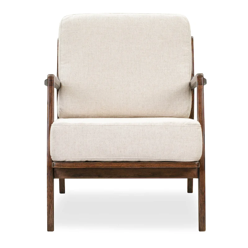Poly & Bark Verity 25 Fabric Lounge Chair - Solid Wood Frame