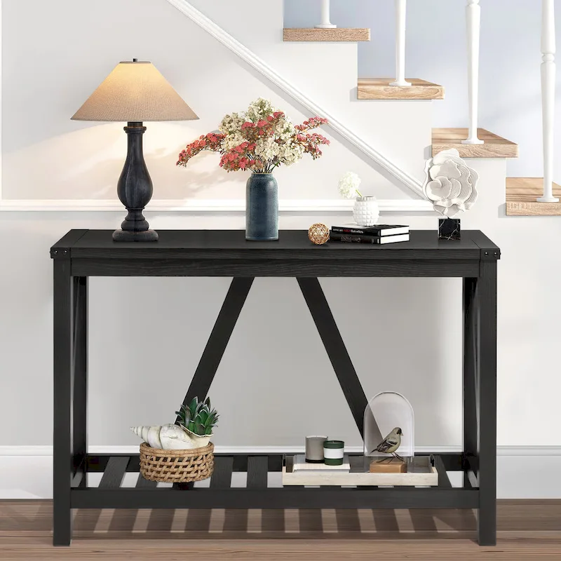 VredHom A-frame Console Table with Display Shelf
